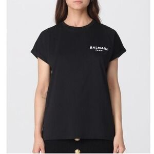 Balmain Paris Woman Black Cotton Shirt Size L‎